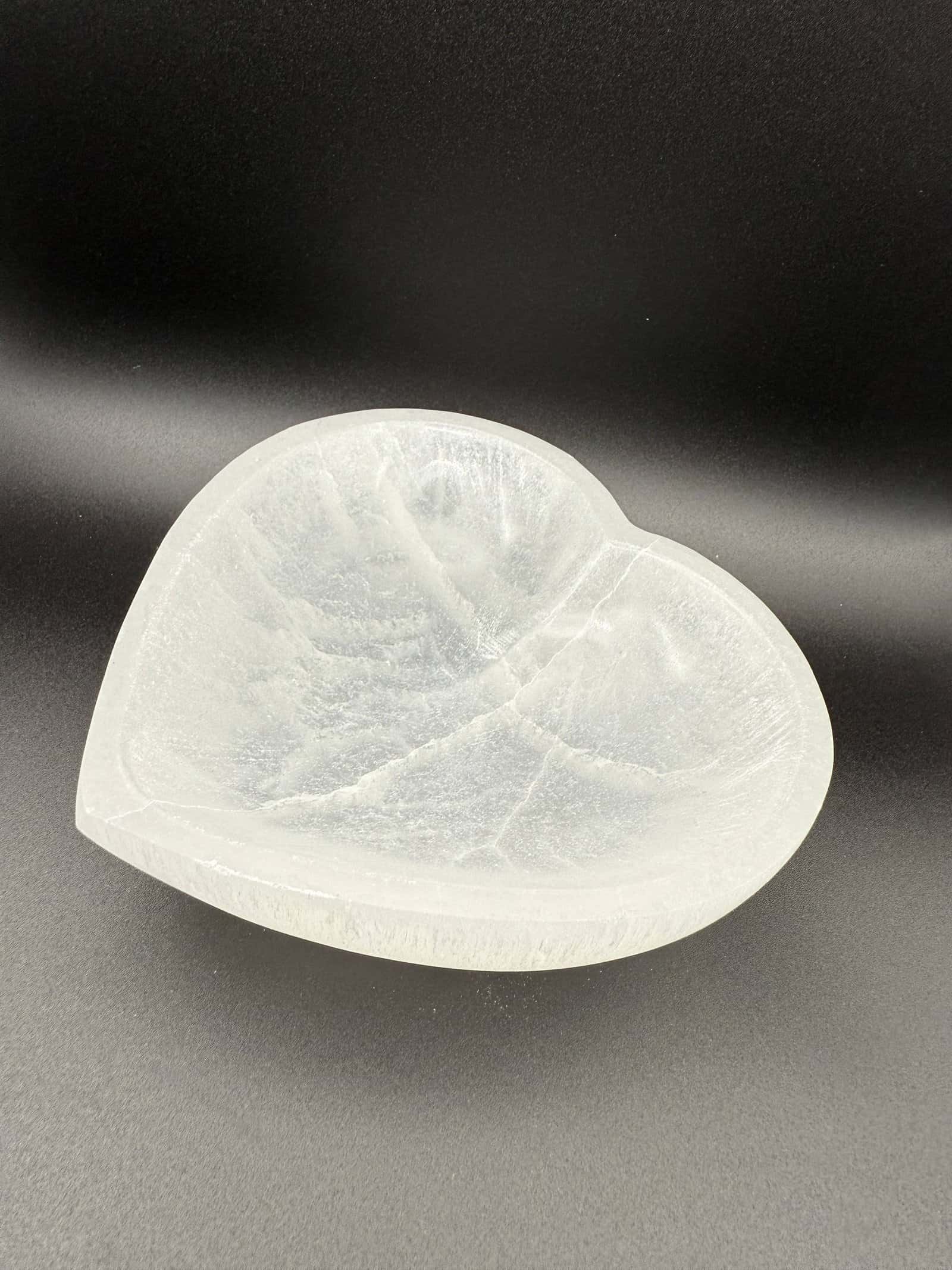 Selenito lėkštutė širdelė, 15 cm, papuošalams