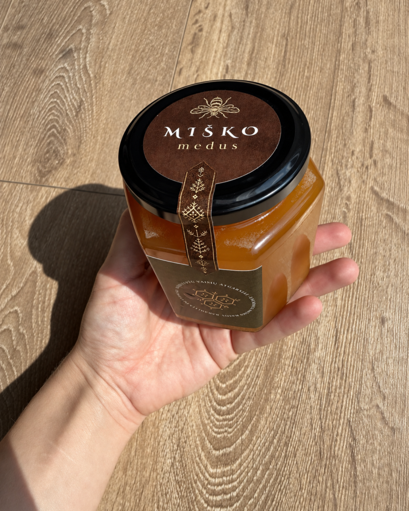 Miško medus 500 g iš mūsų šeimos bityno